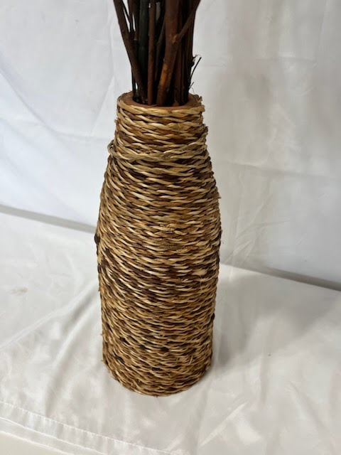 Rattan Vase with Flowers