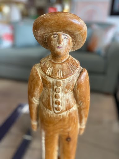 Wooden statue guy 24"