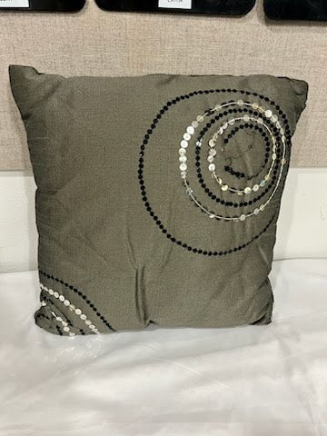 Grey Circle Design Pillow