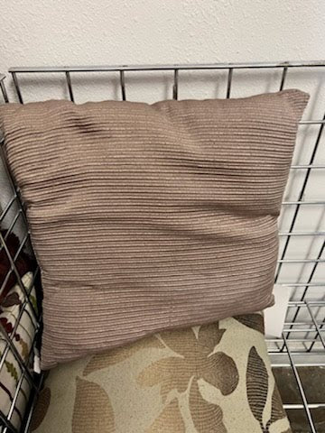 Taupe Stripe Throw Pillow