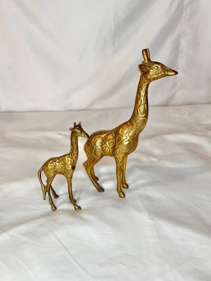 SET OF 2 - Brass Giraffes