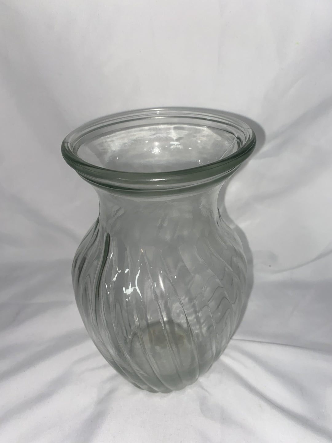 Swirl Design Glass Vase