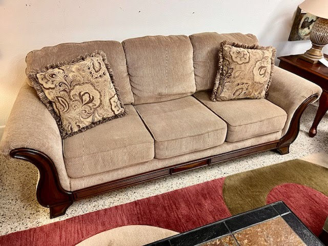 Ashley Furniture Sofa Wood Front Arms