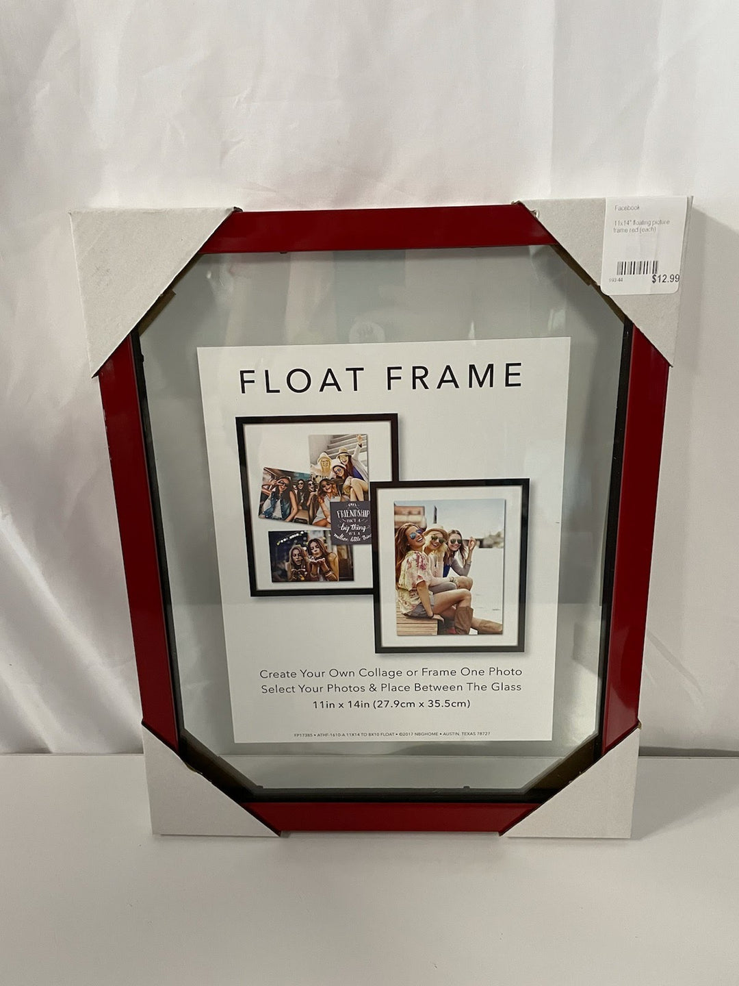 11"x14" Floating Red Picture Frame