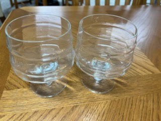 SET OF 2 - Footed Glassware