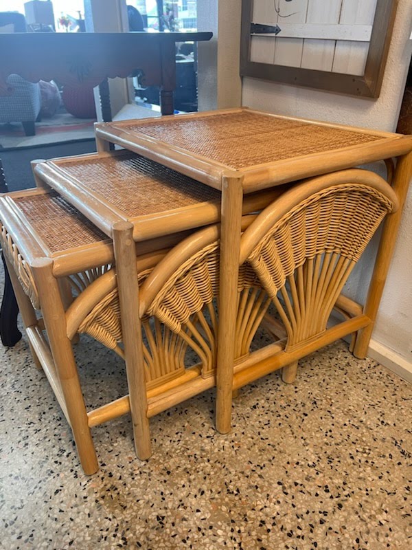 3 Piece Bamboo Nesting Table
