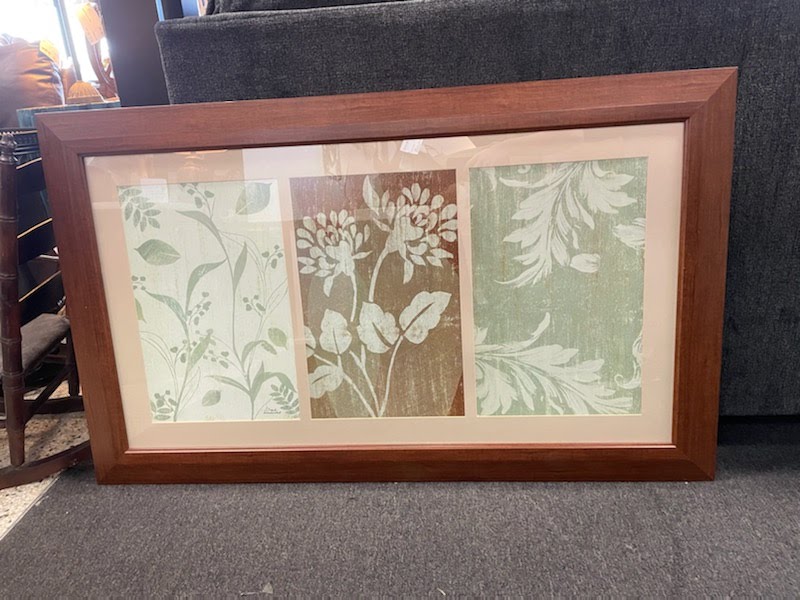 3 Panel Leaf Design Framed Art