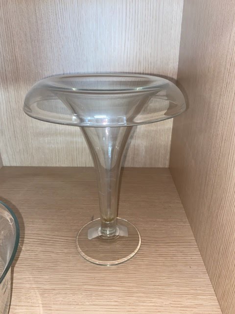 Crystal 10 inch trumpet vase