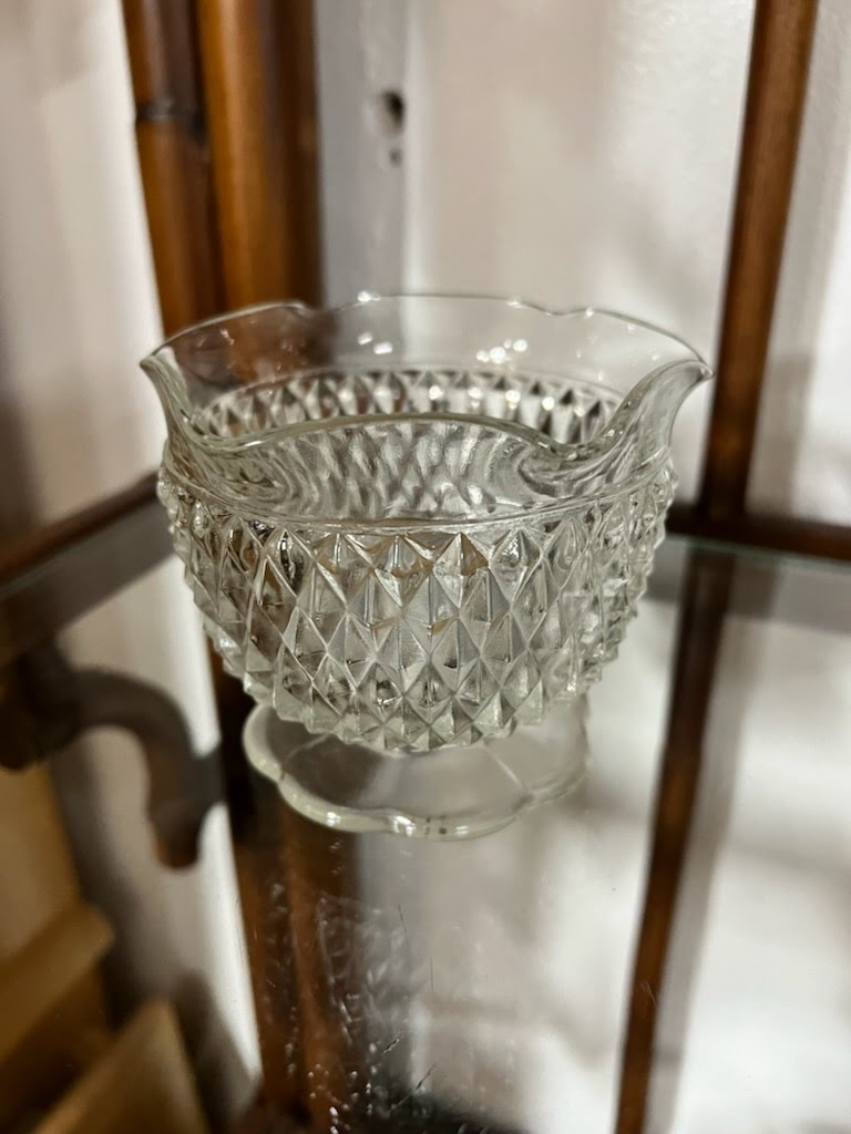 Cut crystal candle holder