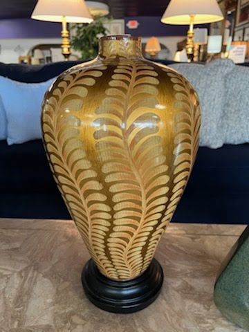 Golden Fern Design Vase