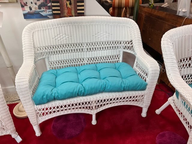 Stanley Chair Outdoor Set 4 piece set - White resin wicker outdoor set