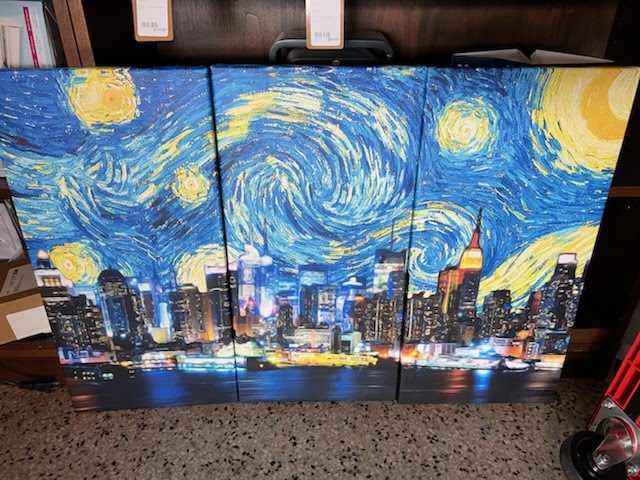 3 pc Starry Night Skylin Canvas
