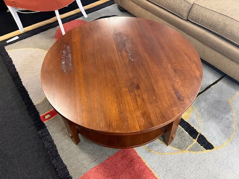 36" Round Wood Coffee Table