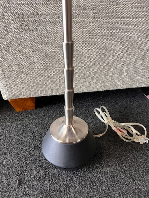 Single table lamp with no shade,black base