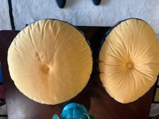 Set/2 Yellow Circle Pillows