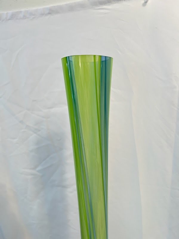 29" Slim Tall Green Vase