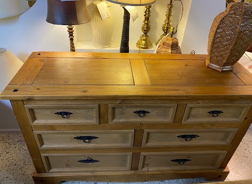 7 drawer Wood dresser/ Server
