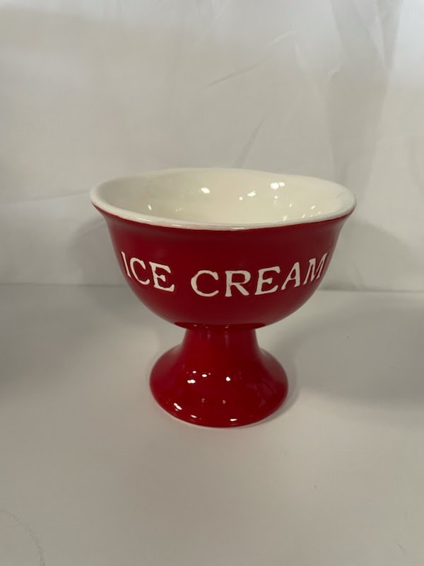 Small Red Ice Cream Bowl