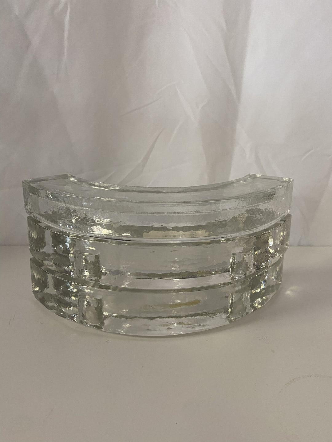 SET OF 3 Curved Glass Trays