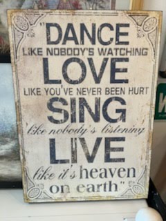 "Dance, Love, Sing, Live" wall art