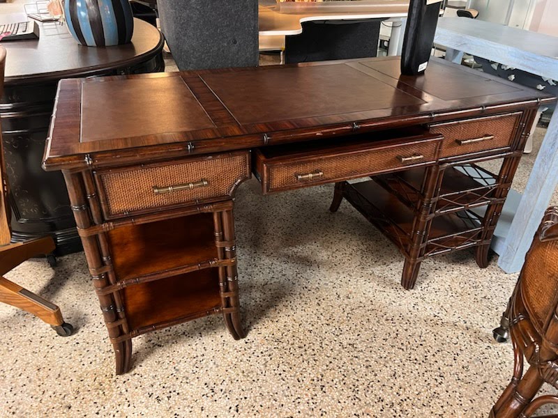 Sligh Leather Cane Desk