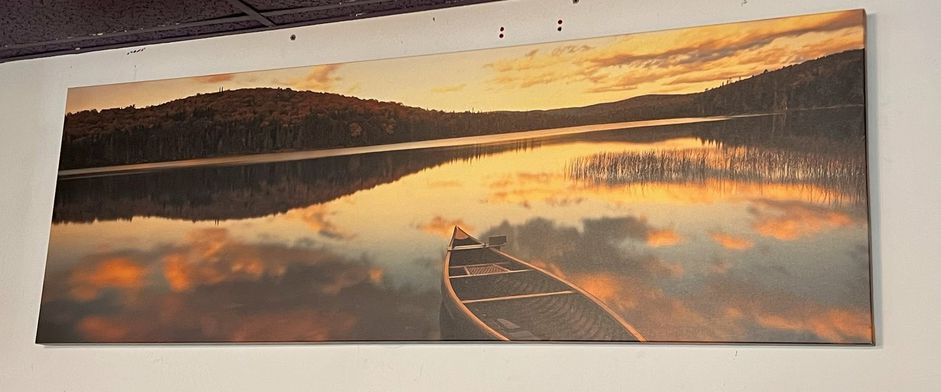 72" x 24" Boat Canvas Wall Art