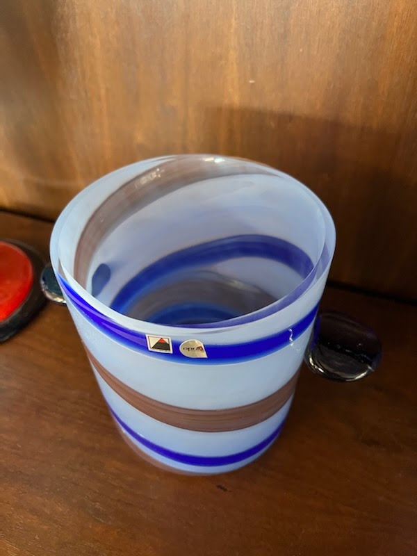 Blue Tahiti Swirl Opus Ice Bucket