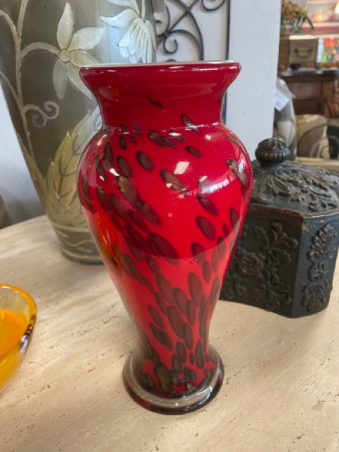 Margies Garden 12" Red Vase