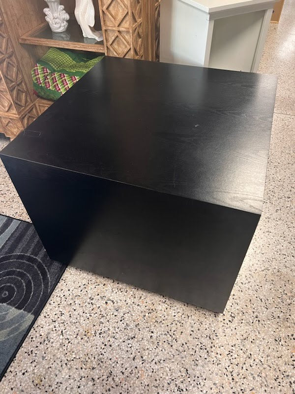 Black Cube End Table