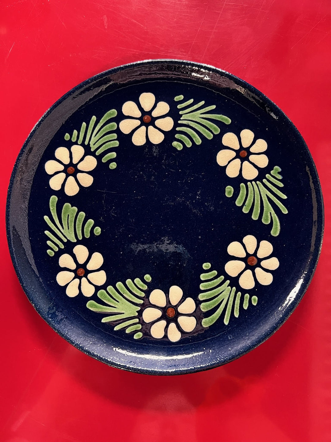 SET OF 6 - PIER 1 8" PLATES MEXICAN POTTERY
