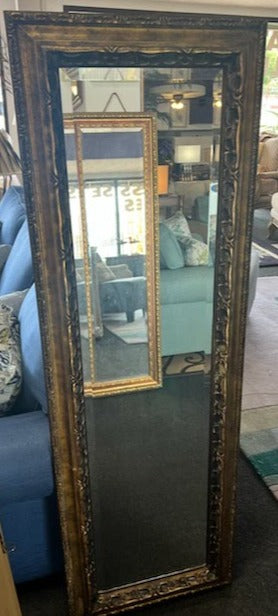 21"x62" Antique Gold Floor Mirror