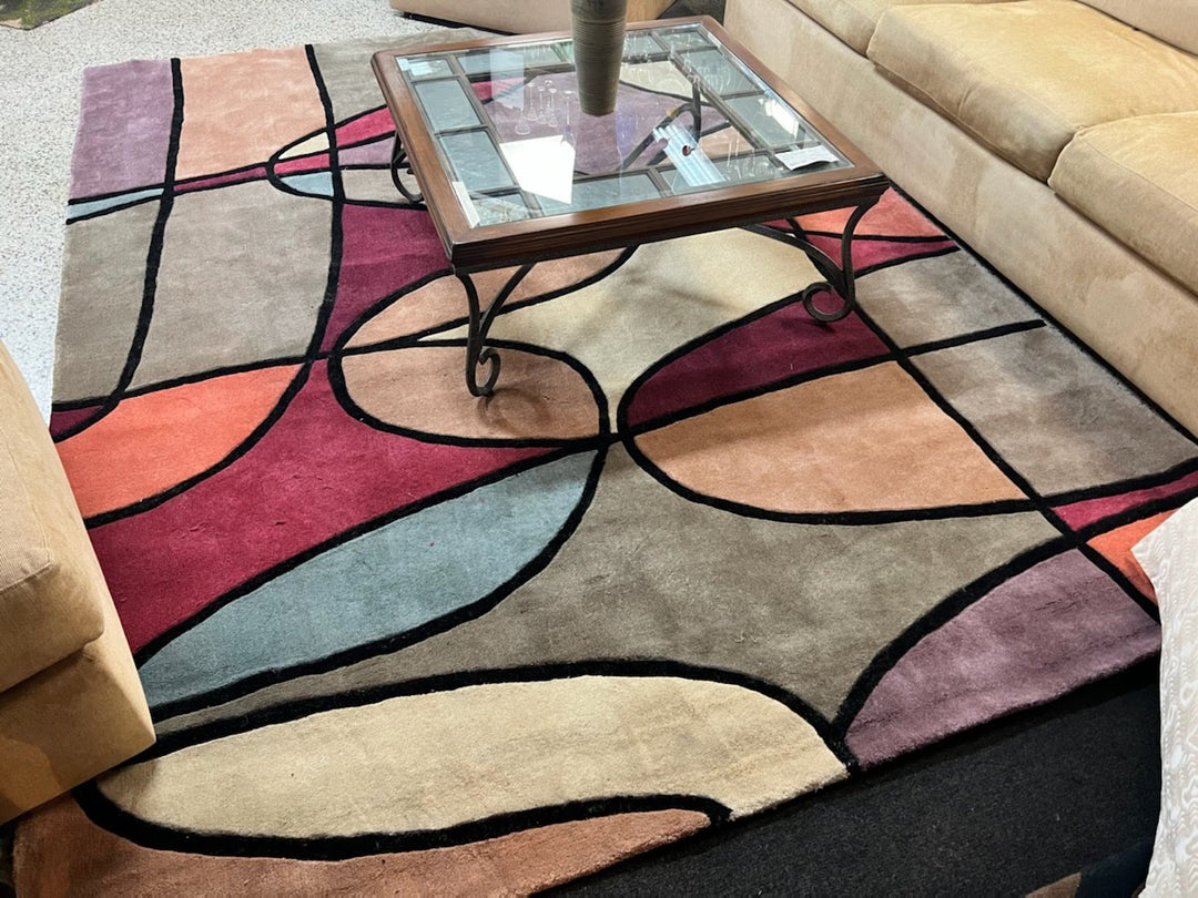 Multi Color Abstract Area Rug