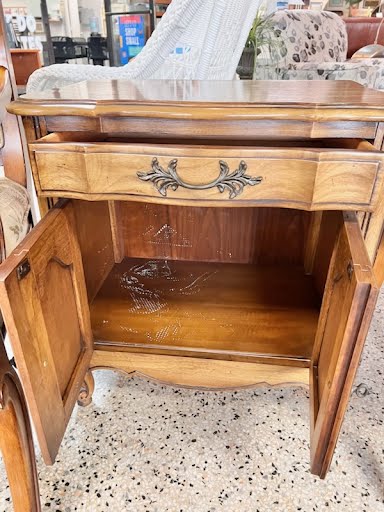 Traditional style dark wood end tables