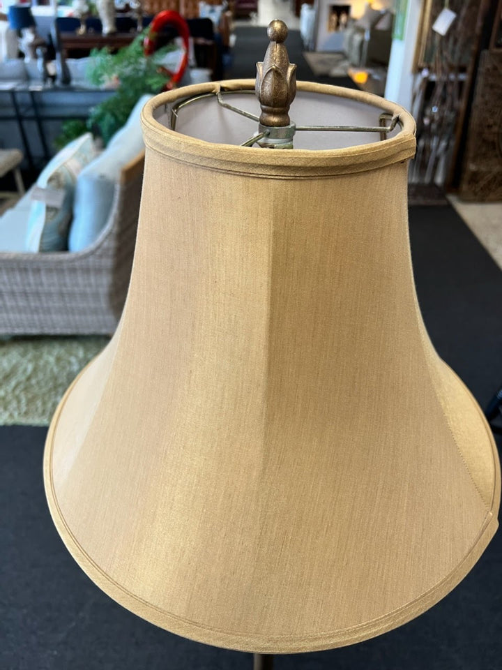 Bronze Floor Lamp with Tan Shade