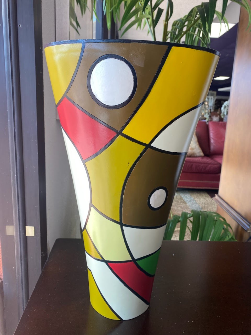 Multi color abstract vase