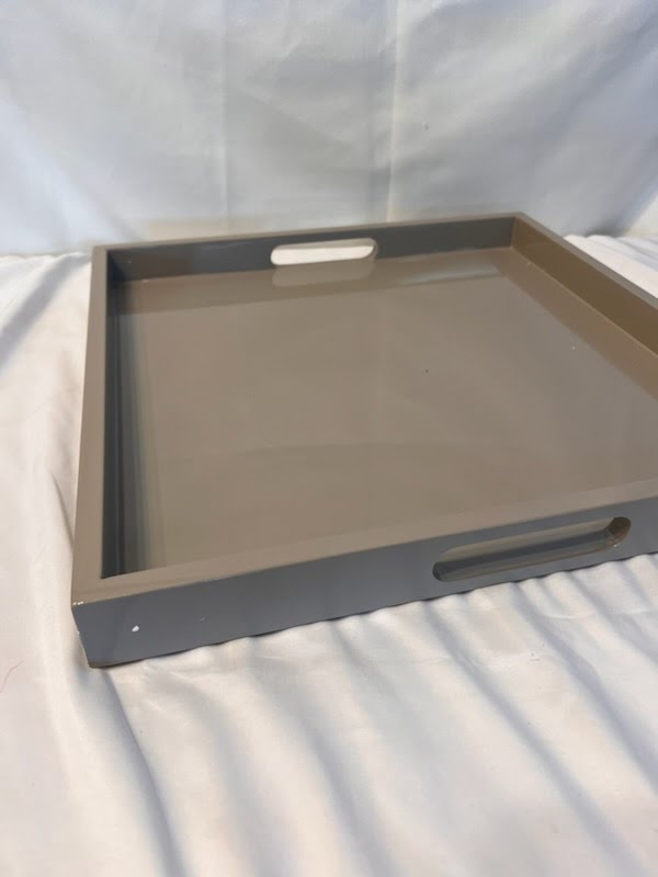 Lacquer square tray by howard elliot, 16x16