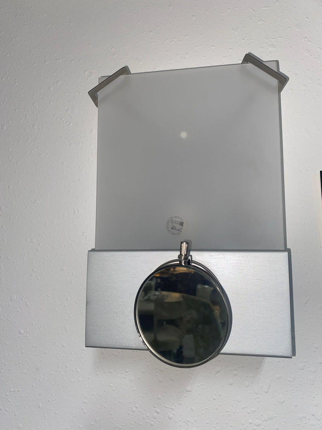 Silver hooded wall sconce