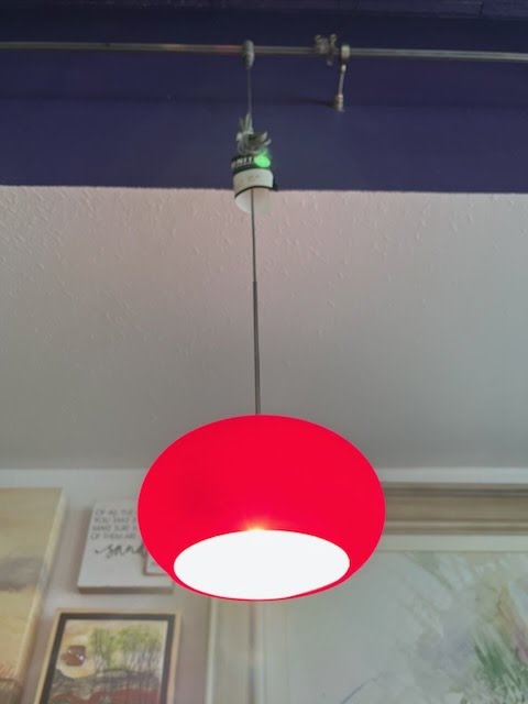 Red Round Hanging Sconce