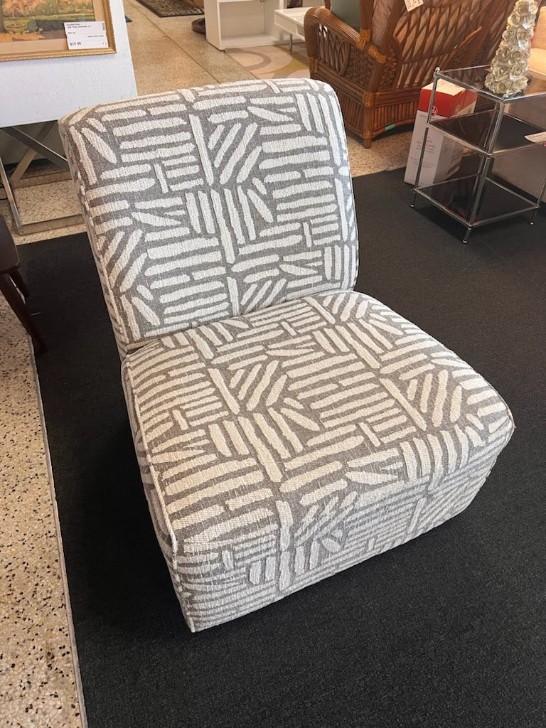 Geometric Pattern Armless Chair