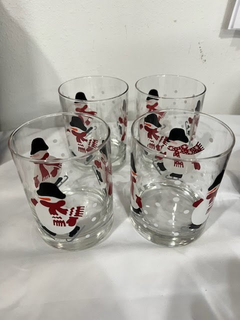 Set of 4 Christmas Glasses