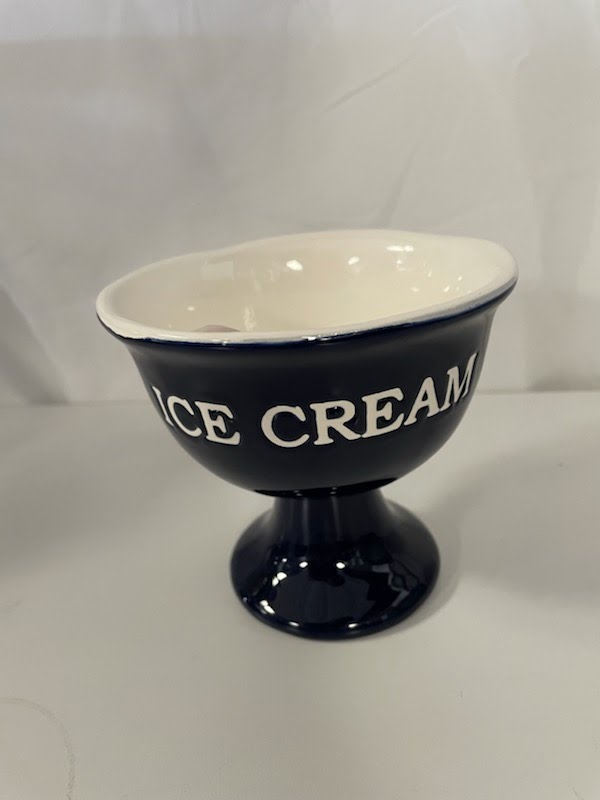 Navy Blue Ice Cream Bowl