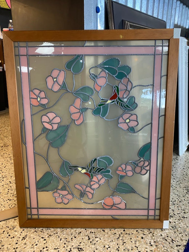 Stained glass wall art, 24.5" x 30"