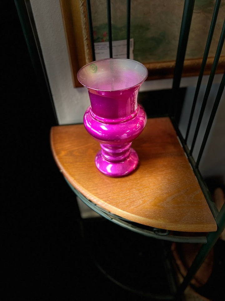 Pink vase - recycled glass