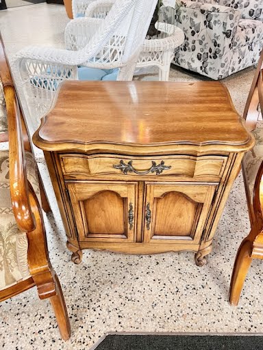 Traditional style dark wood end tables