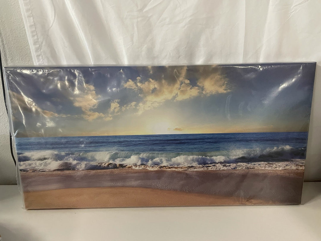 32"x16" Beach Waves Canvas