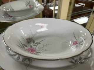 Serving Bowl with pink flowers
