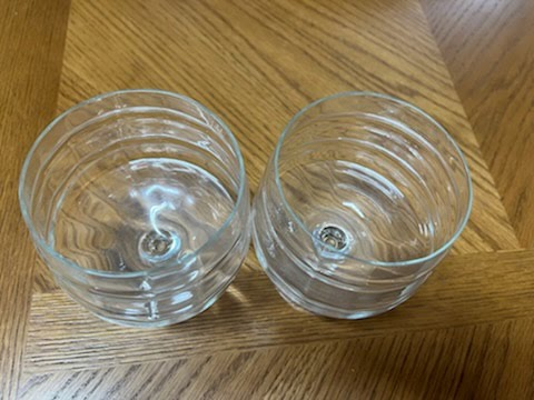 SET OF 2 - Footed Glassware