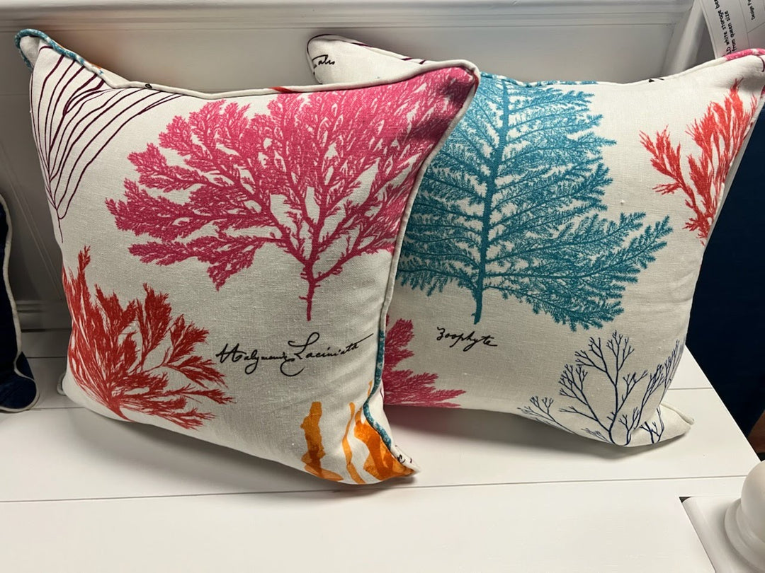 SET OF 2 - Custom Coral Multicolor Pillow