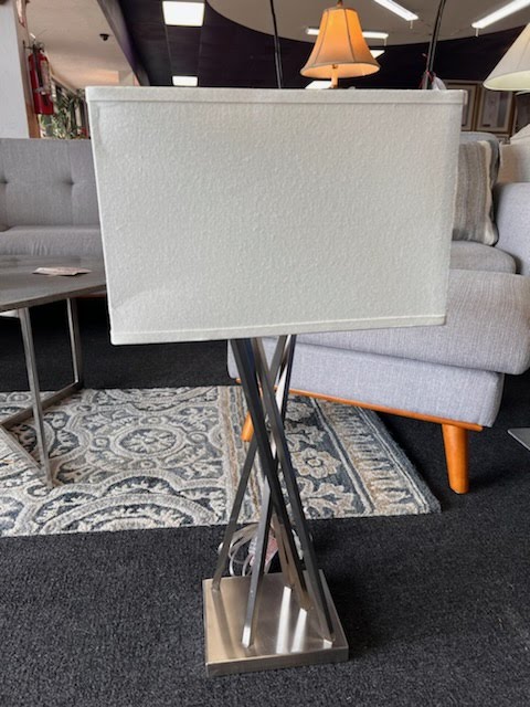Single chrome table lamp 29"