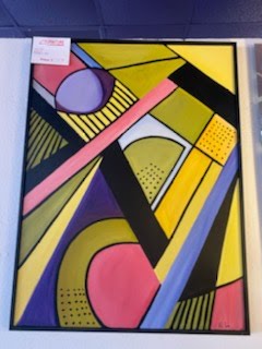 Multi-colored Abstract Framed Art